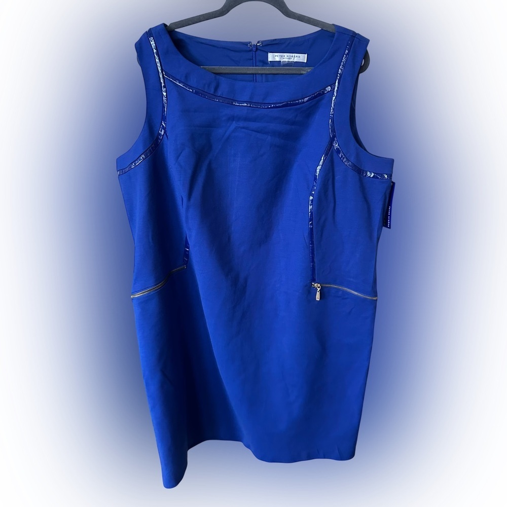 Peter Nygard Royal Blue Tunic with Zipper Details plus size 20